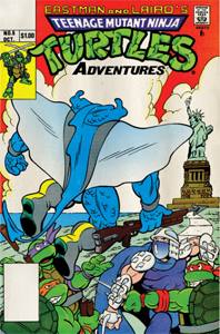 ‘TMNT Adventures’ branches off from the cartoon in Issues 5-11 (1989-90)
                       